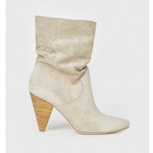 Joie Gabissy Beige Suede Slouch Boots Sz 7